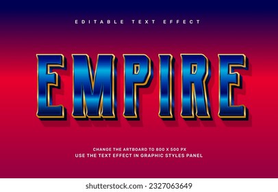 Empire editable text effect template