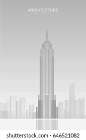 The Empire State Building is beautiful and very tense. Is a landmark of New York.