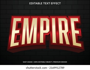 empire text effect template with abstract style use for business logo and brand