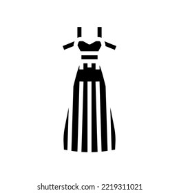 empire wedding dress glyph icon vector. empire wedding dress sign. isolated symbol illustration