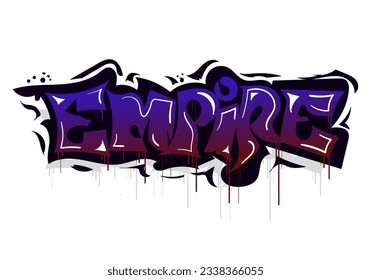 EMPIRE word graffiti tag style T shirt design