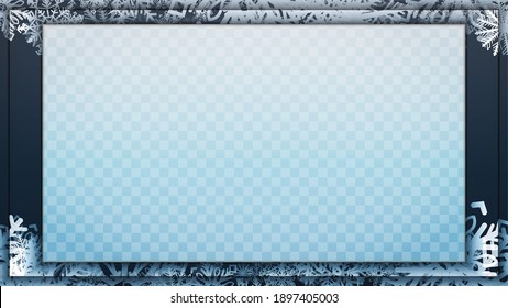 Emplate for photo, portrait, album. Christmas Festive Background. Gifts on a transparent background Merry Christmas and Happy New Year Colored. Winter Holidays Set Realistic gifts. Vector Illustration