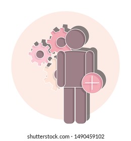Employ ability concept on white background. Flat vector illustration for website.  