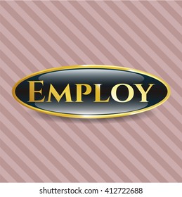 Employ gold shiny emblem