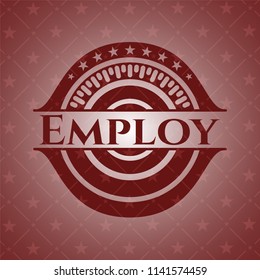 Employ red emblem