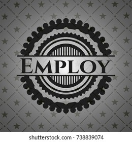 Employ retro style black emblem