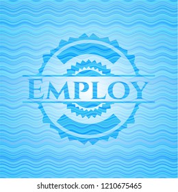 Employ water badge background.