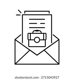 Ícono de línea de empleabilidad ícono de Vector editable  