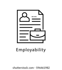 Employability Vector Line Icon