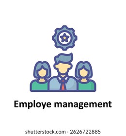 Employe management Vector icon which can easily modify or edit 

