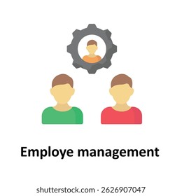 Icono de Vector de administración de empleados que puede modificarse o editarse fácilmente 

