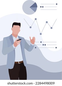 Employe Presentation Office Vector Illustration