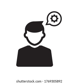 Icono de trabajo de empleado (ilustración vectorial)