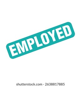 Employed Letter Rubber Stamp Template Design