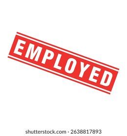 Employed Letter Rubber Stamp Template Design