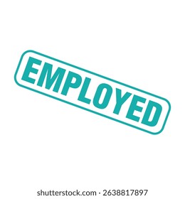 Employed Letter Rubber Stamp Template Design