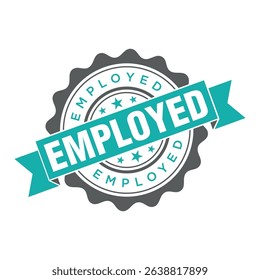 Employed Letter Rubber Stamp Template Design
