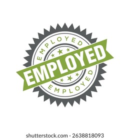 Employed Letter Rubber Stamp Template Design