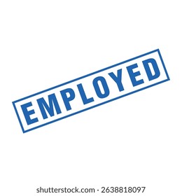 Employed Letter Rubber Stamp Template Design