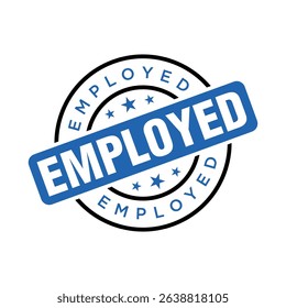 Employed Letter Rubber Stamp Template Design