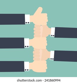 employed teamwork concept