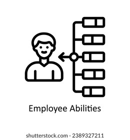 Employee Abilities vector  outline Design illustration. Symbol on White background EPS 10 File