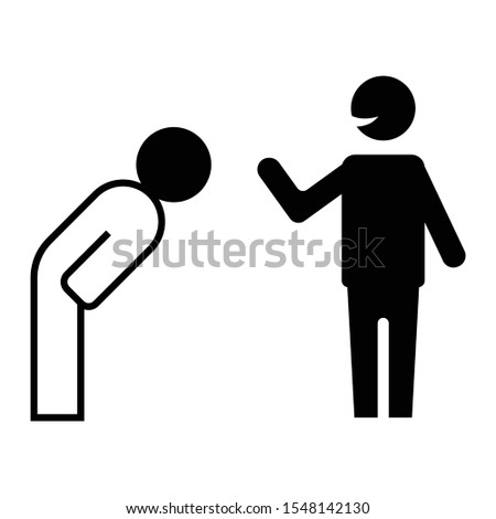 Employee Apologizing Concept,  Worker is regertful design Vector icon design