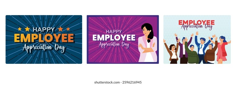 Employee Appreciation Day. Appreciate the work and contributions of employees in the company. Symbolizes teamwork, fun, and friendship in the office. Employee Appreciation Day concept.