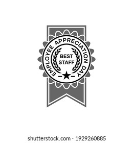 Employee Appreciation Day Award Tag Border Illustration Vector