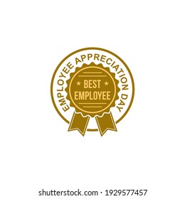 Employee Appreciation Day Award Tag Border Illustration Vector