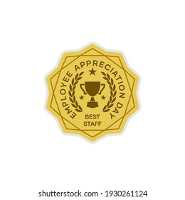 Employee Appreciation Day Award Tag Border Illustration Vector