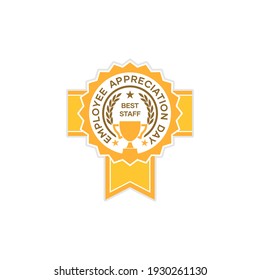 Employee Appreciation Day Award Tag Border Illustration Vector