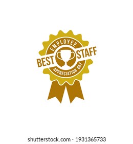 Employee Appreciation Day Award Tag Border Illustration Vector