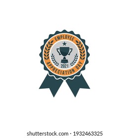 Employee Appreciation Day Award Tag Border Illustration Vector