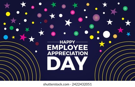 Employee Appreciation Day celebrated every year of March 1, Appreciation Vector banner, flyer, poster and social medial template design.
