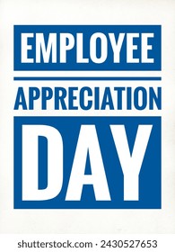 Employee Appreciation Day concept. First Friday in March. Holiday concept. Template for background, banner, card, poster with text inscription. Vector illustration