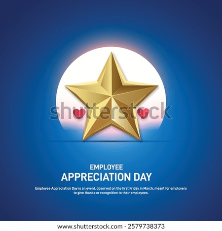 employee appreciation day. employee appreciation day creative banner, poster, social media post, postcard, background, backdrop, web banner, cover, template, greetings card design etc.