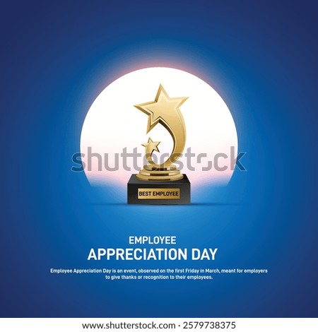 employee appreciation day. employee appreciation day creative banner, poster, social media post, postcard, background, backdrop, web banner, cover, template, greetings card design etc.