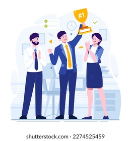 Employee appreciation day flat illustration