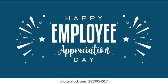 Employee Appreciation Day, Holiday concept. Template for background, banner, card, poster, t-shirt with text inscription svg