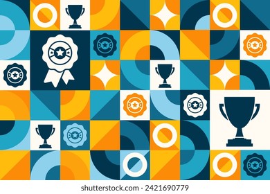 Employee Appreciation Day. Seamless geometric pattern. Template for background, banner, card, poster. Vector EPS10 illustration