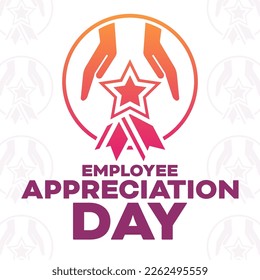 Happy Employee Appreciation Day, Employee of the month, vector