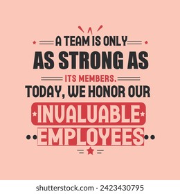 Employee Appreciation Day vector. Employee Appreciation Day template