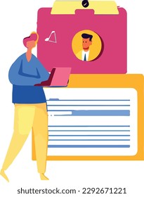 Employee assessment abstract concept vector illustration. Employee evaluation, assessment form, job performance review, SWOT analysis, recruitment software, supervisor meeting abstract metaphor.