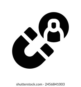 icono de archivo adjunto de empleado. icono de glifo de Vector para el diseño de su Sitio web, móvil, presentación y logotipo.