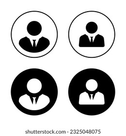 Employee avatar iicon vector. Businessman profile photo