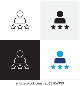 Employee award icon. Success business icon. Icons vector design in flat and thin line for achievement, reward, performance, winner, champion related.