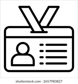 Employee Badge Icon Element For Design