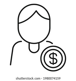 Employee benefit icon. Outline Employee benefit vector icon for web design isolated on white background