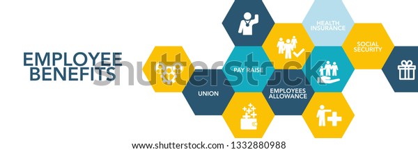 Employee Benefits Icon Concept Stock Vector (Royalty Free) 1332880988